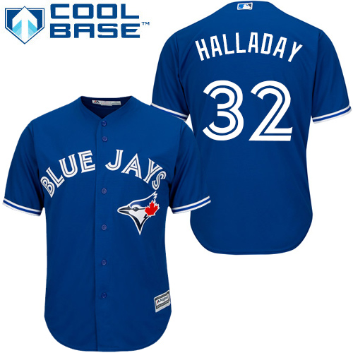 Blue Jays #32 Roy Halladay Blue Cool Base Stitched Youth MLB Jersey